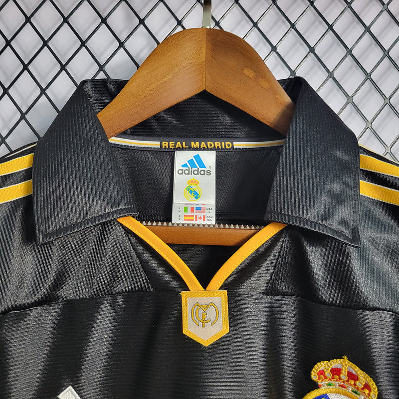 Camisa do Real Madrid - Adidas  1998/1999  Preta