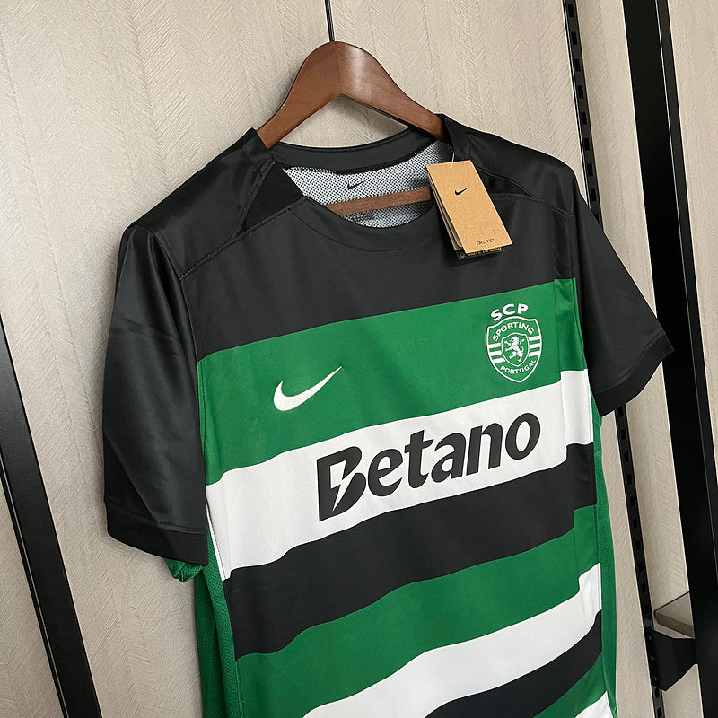 Camisa Sporting I 24/25 Verde e Preto