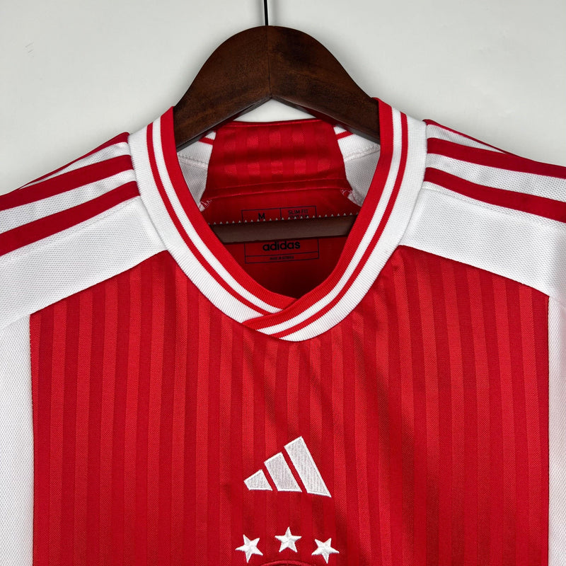 Camisa Ajax I 23/24 - Branco e Vermelho - Loja da Seven