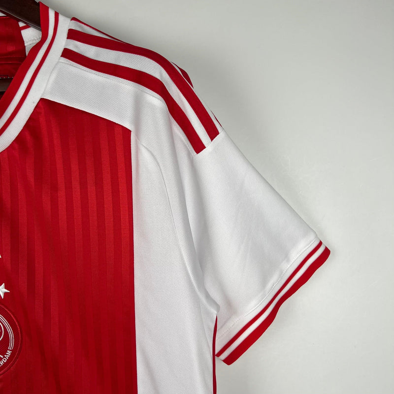 Camisa Ajax I 23/24 - Branco e Vermelho - Loja da Seven