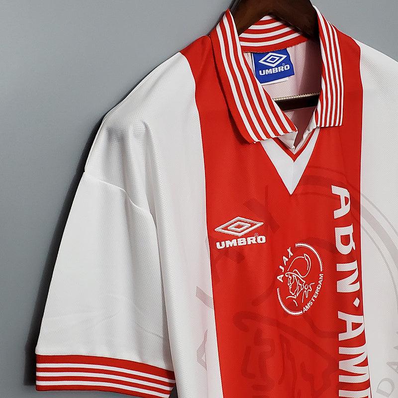 Camisa Ajax Retrô 1995/1996 Vermelha e Branca - Umbro - DA Sports Oficial