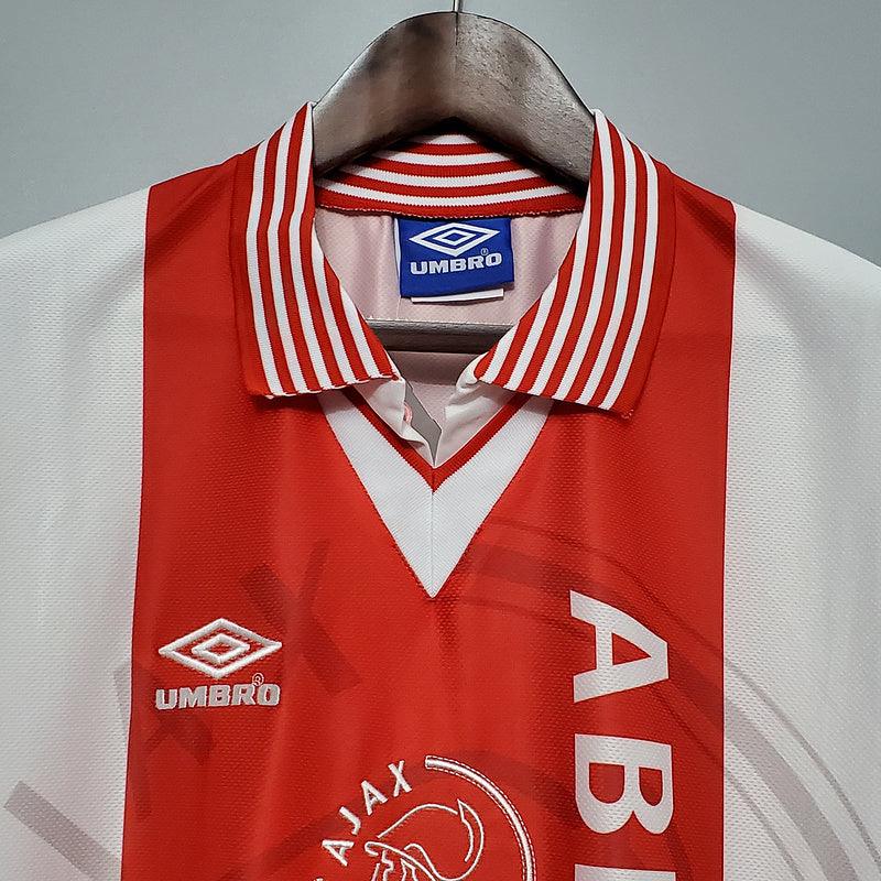 Camisa Ajax Retrô 1995/1996 Vermelha e Branca - Umbro - DA Sports Oficial