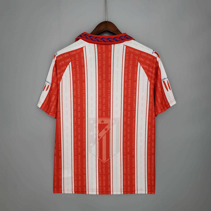 Camisa Atlético de Madrid Retrô 1995/1996 Branca e Vermelha - Puma - DA Sports Oficial