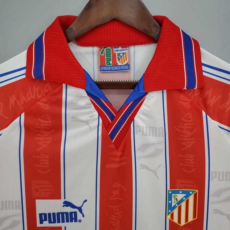 Camisa Atlético de Madrid Retrô 1996/1997 Branca e Vermelha - Puma - DA Sports Oficial