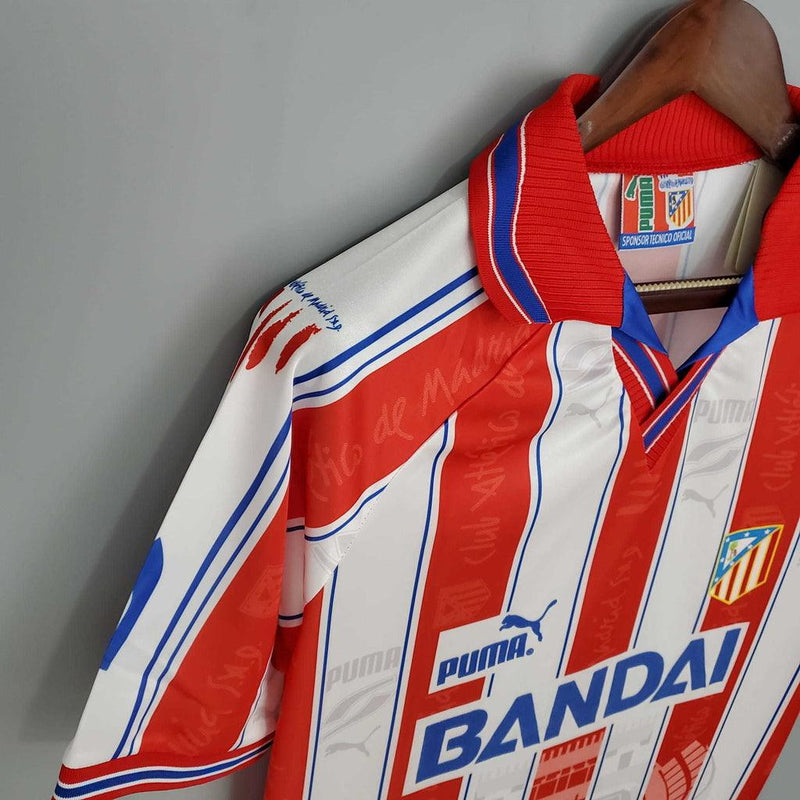 Camisa Atlético de Madrid Retrô 1996/1997 Branca e Vermelha - Puma - DA Sports Oficial