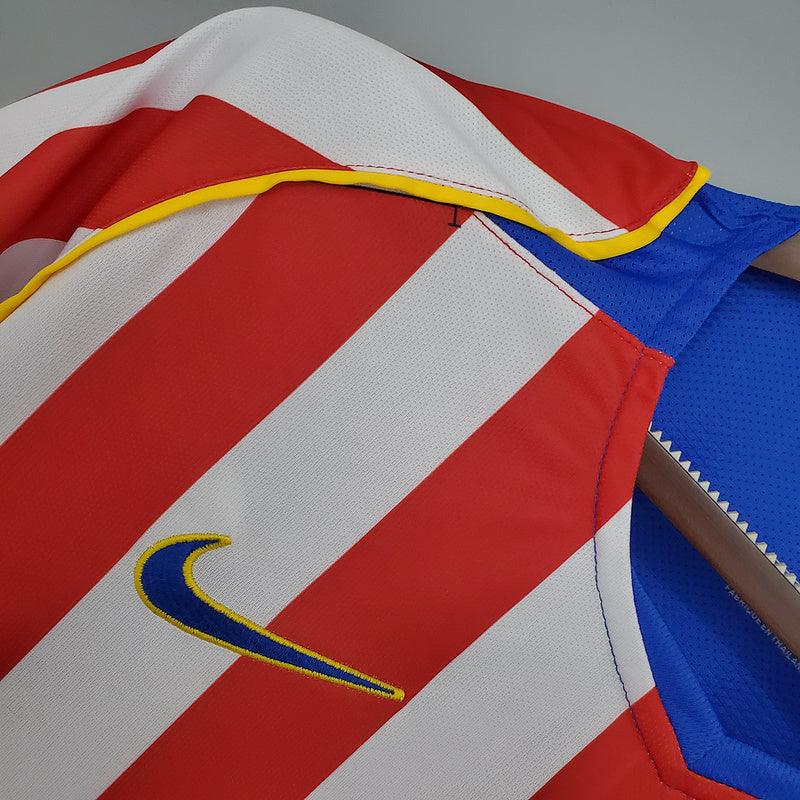 Camisa Atlético de Madrid Retrô 2004/2005 Vermelha e Branca - Nike - DA Sports Oficial