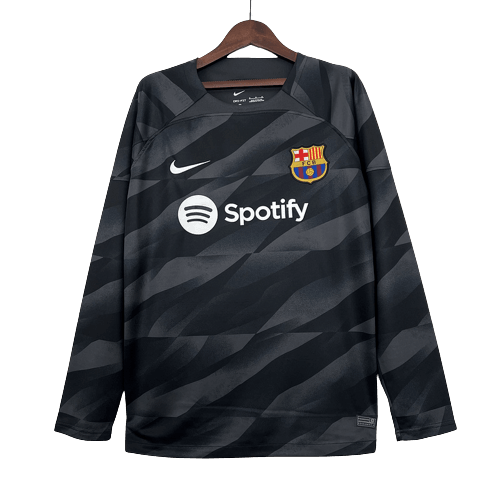 Camisa Barcelona - 23/24 - Manga Longa - Preto - DA Sports Oficial