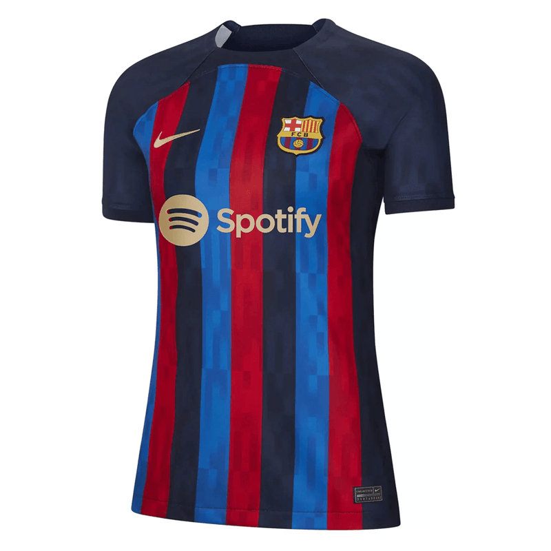 Camisa Barcelona Home 22/23 s/n° Torcedor Nike Feminina - Azul e Grená - Loja da Seven