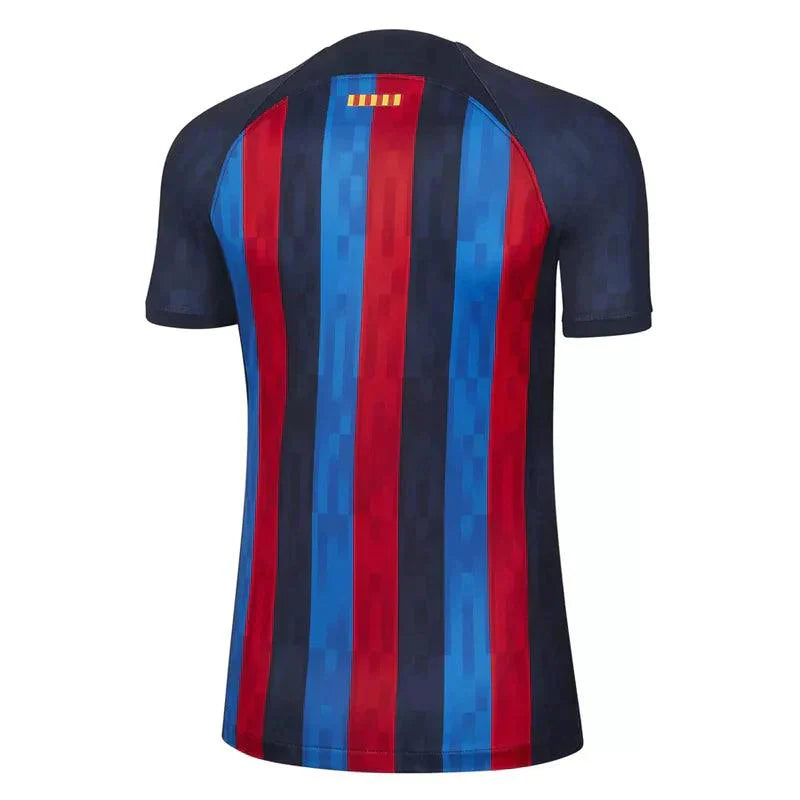 Camisa Barcelona Home 22/23 s/n° Torcedor Nike Feminina - Azul e Grená - Loja da Seven