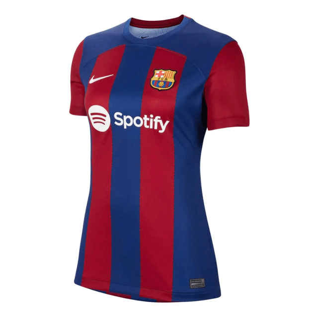 Camisa Barcelona Home 23/24 s/n° Torcedor Nike Feminina - Azul e Grená - Loja da Seven