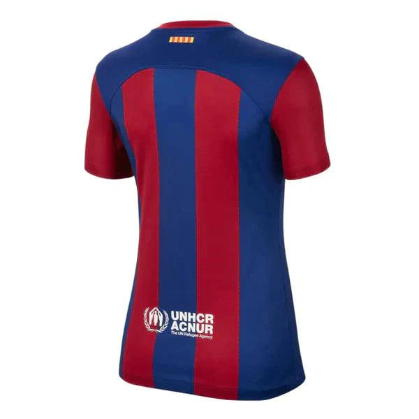 Camisa Barcelona Home 23/24 s/n° Torcedor Nike Feminina - Azul e Grená - Loja da Seven