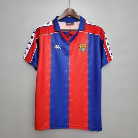 Camisa Barcelona Retrô 1992/1995 Azul e Vermelha - Kappa - DA Sports Oficial