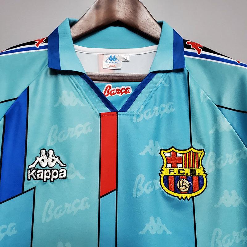 Camisa Barcelona Retrô 1996/1997 Azul Clara - Kappa - DA Sports Oficial