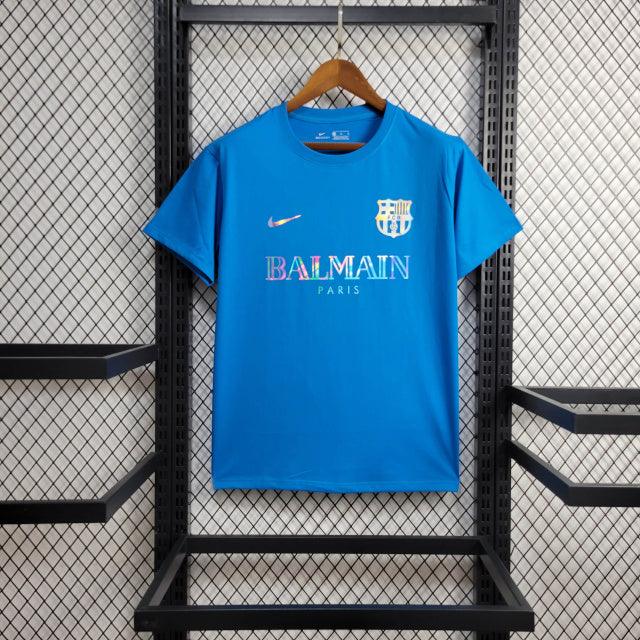 Camisa Barcelona x Balmain 24/25 s/n° Torcedor Masculino - Azul - Loja da Seven