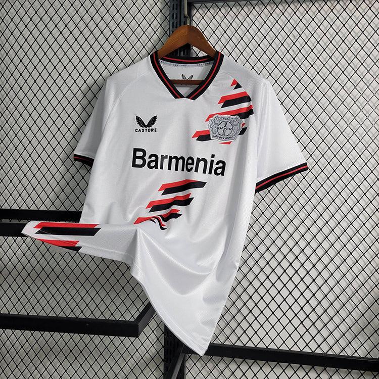 Camisa Bayer Leverkusen Away 23/24 s/n° Torcedor Masculino - Branco - Loja da Seven