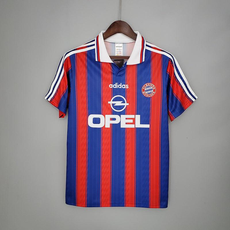 Camisa Bayern de Munique Retrô 1995/1997 Azul e Vermelha - Adidas - DA Sports Oficial