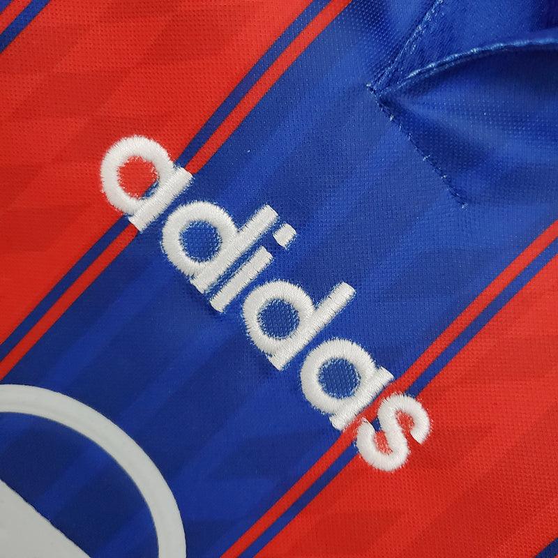 Camisa Bayern de Munique Retrô 1995/1997 Azul e Vermelha - Adidas - DA Sports Oficial