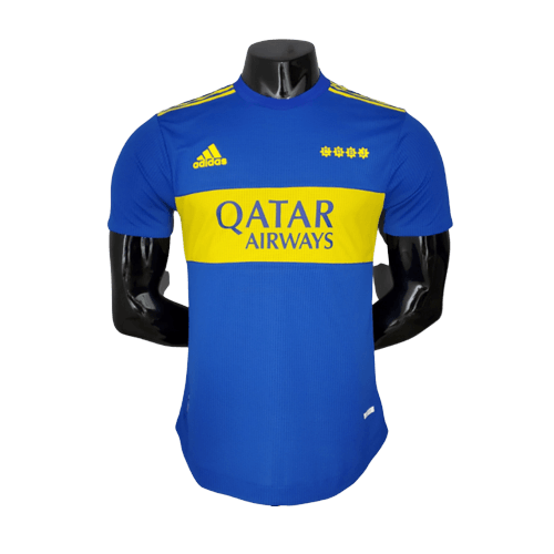 Camisa Boca Juniors I 21/22 - Azul e Amarela - Adidas - Masculino Jogador - Loja da Seven