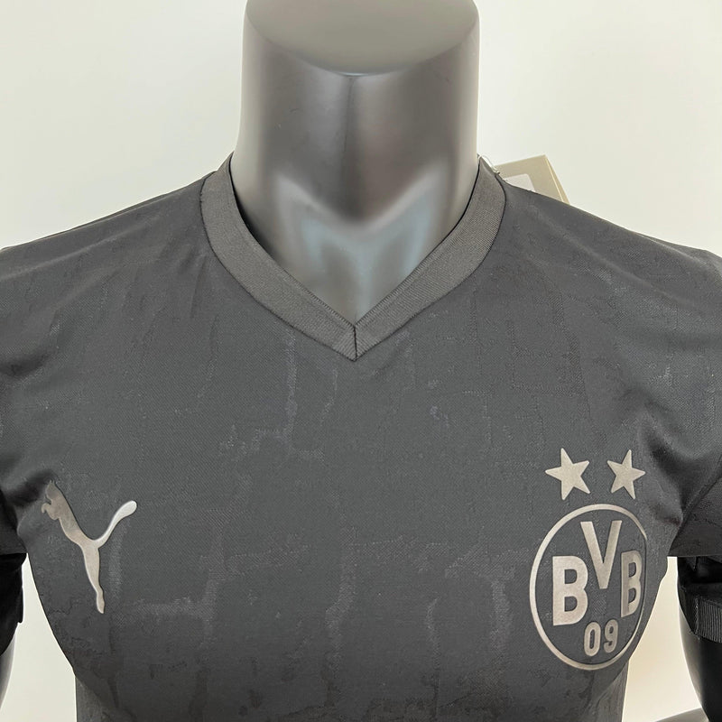 Camisa Borussia Dortmund Edição Carvão 2023 Puma - Preto - Masculino Jogador - Loja da Seven