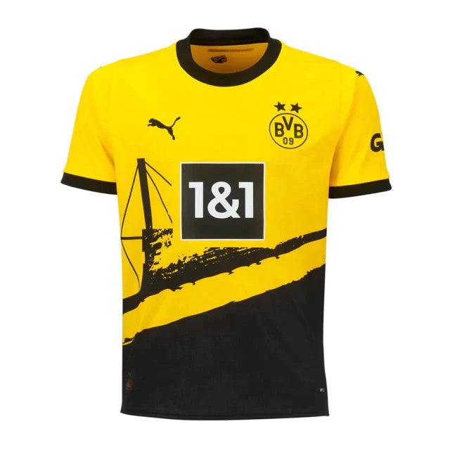 Camisa Borussia Dortmund Home 23/24 s/n° Torcedor Masculino - Amarelo e Preto - Loja da Seven