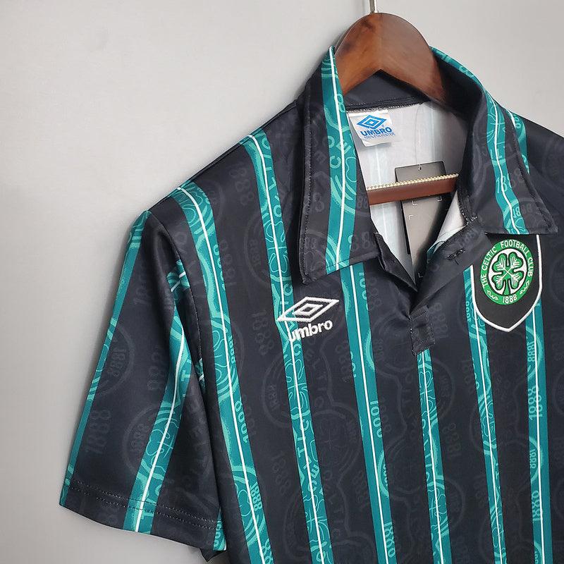 Camisa Celtic Retrô 1992/1993 Preta e Verde - Umbro - DA Sports Oficial