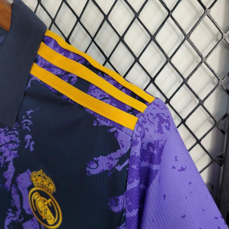 Camisa Edição Especial Real Madrid 23/24 Dragão roxo e preto - Loja da Seven