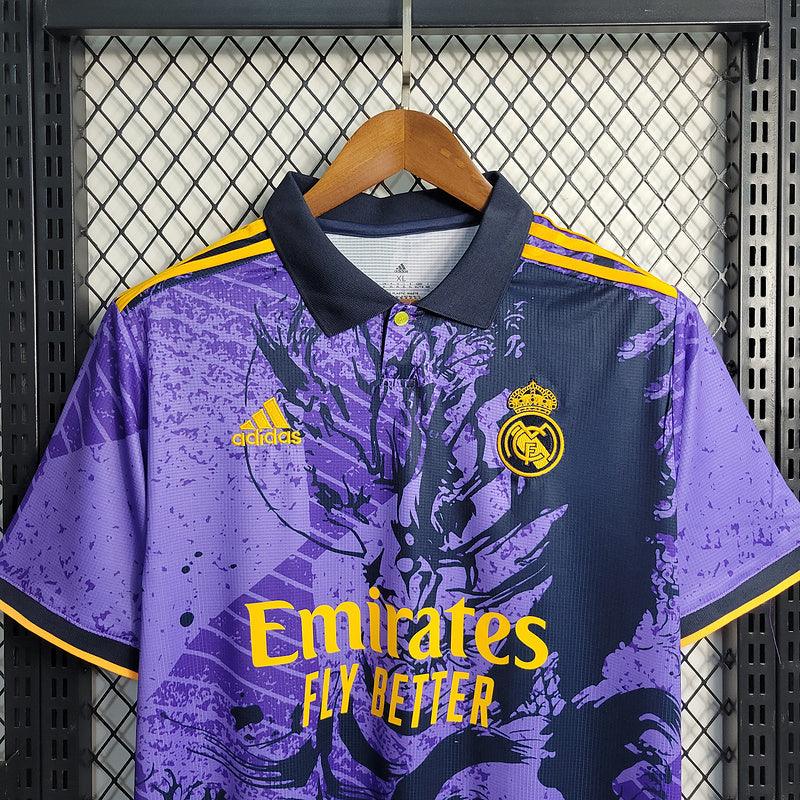 Camisa Edição Especial Real Madrid 23/24 Dragão roxo e preto - Loja da Seven