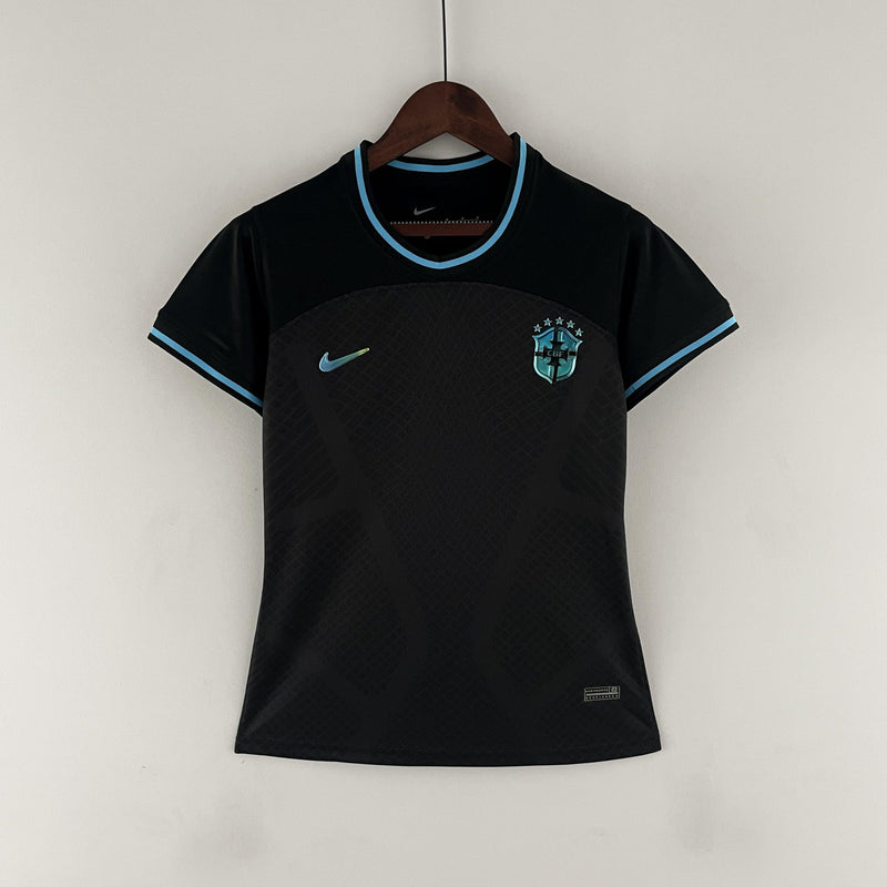 Camisa Feminina Seleção Brasil Nike 2022 - Preto - Conceito Preto - Loja da Seven