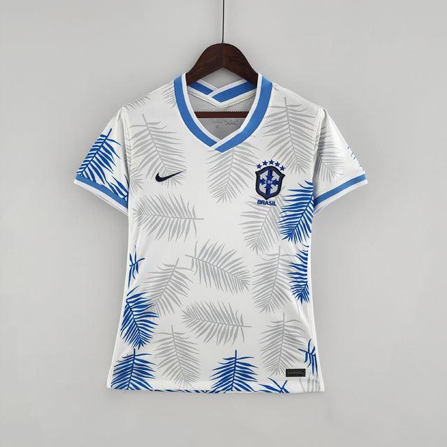 Camisa Feminina Seleção Brasil Nike - Branca - Conceito Floresta Amazônica - Loja da Seven