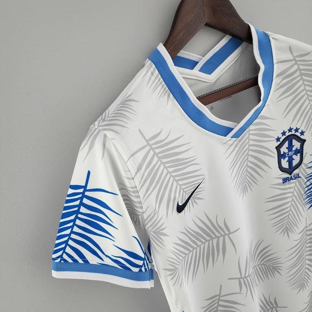 Camisa Feminina Seleção Brasil Nike - Branca - Conceito Floresta Amazônica - Loja da Seven