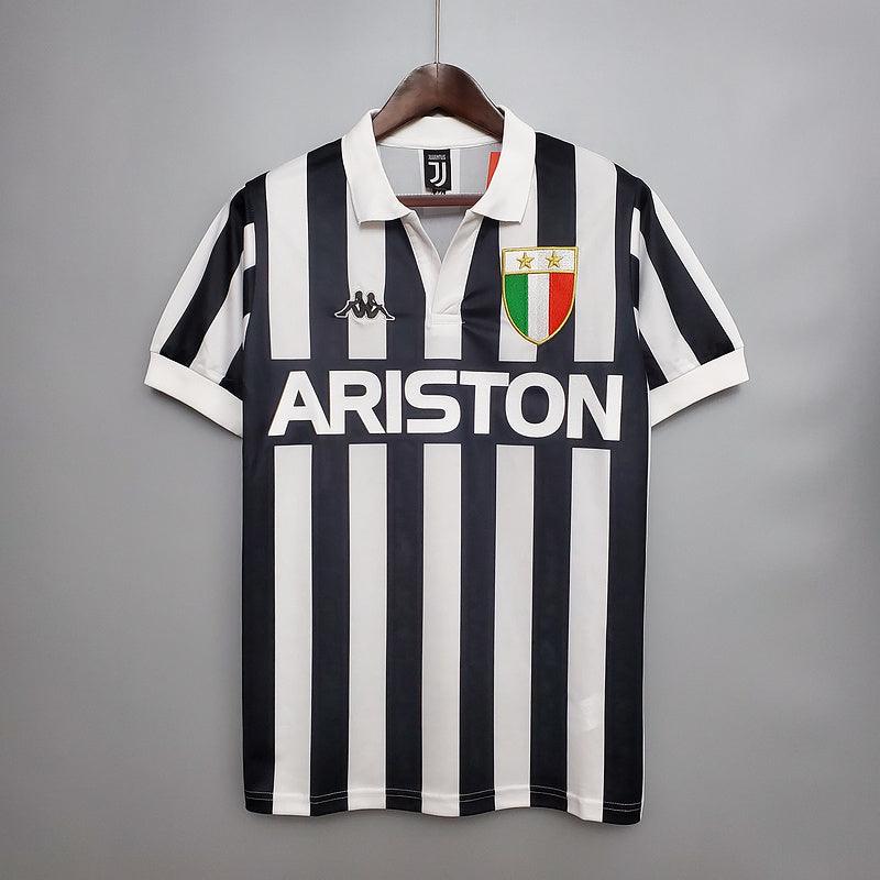 Camisa Juventus Retrô 1984/1985 Preta e Branca - Kappa - DA Sports Oficial