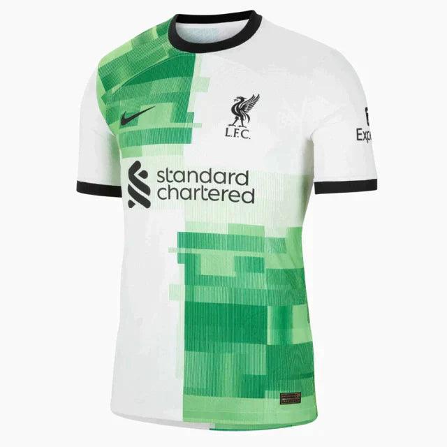 Camisa Liverpool Away 23/24 s/n° Torcedor Masculina - Branco e Verde - Loja da Seven