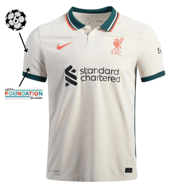 Camisa Liverpool II [UEFA Champions League] 21/22 Nike - Bege - Loja da Seven