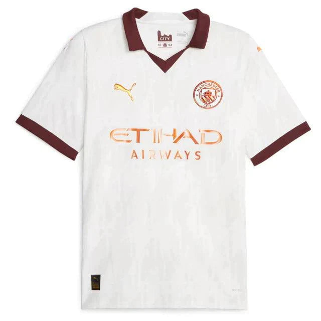 Camisa Manchester City Away 23/24 s/n° Torcedor Masculina - Branco - Loja da Seven