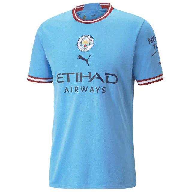 Camisa Manchester City Home 22/23 s/n° Torcedor Masculina - Azul - Loja da Seven