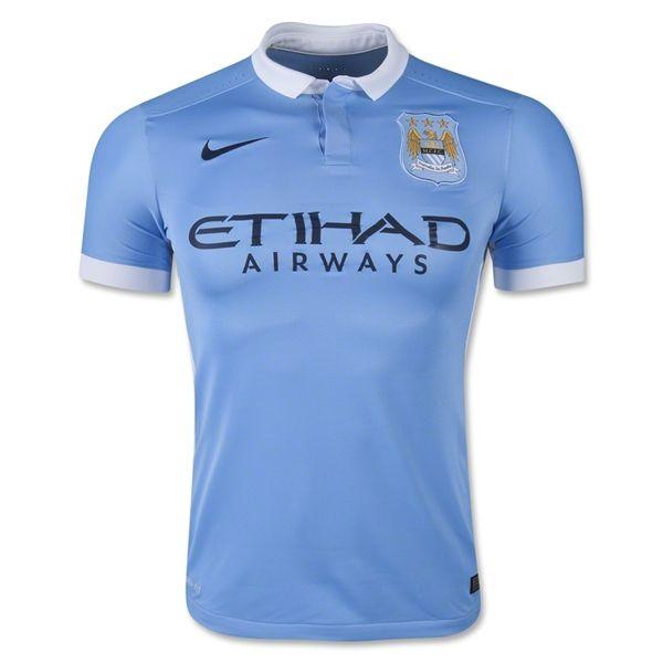 Camisa Manchester City I 15/16 Nike - Azul - Loja da Seven