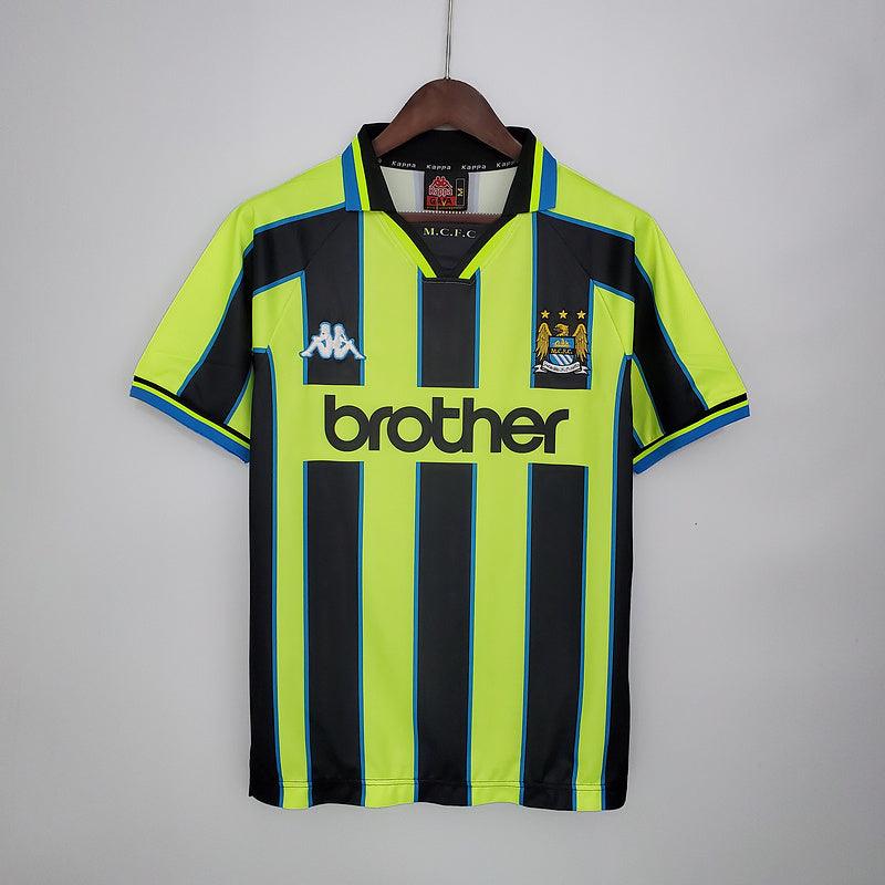 Camisa Manchester City Retrô 1998/1999 Amarela e Preta - Kappa - DA Sports Oficial