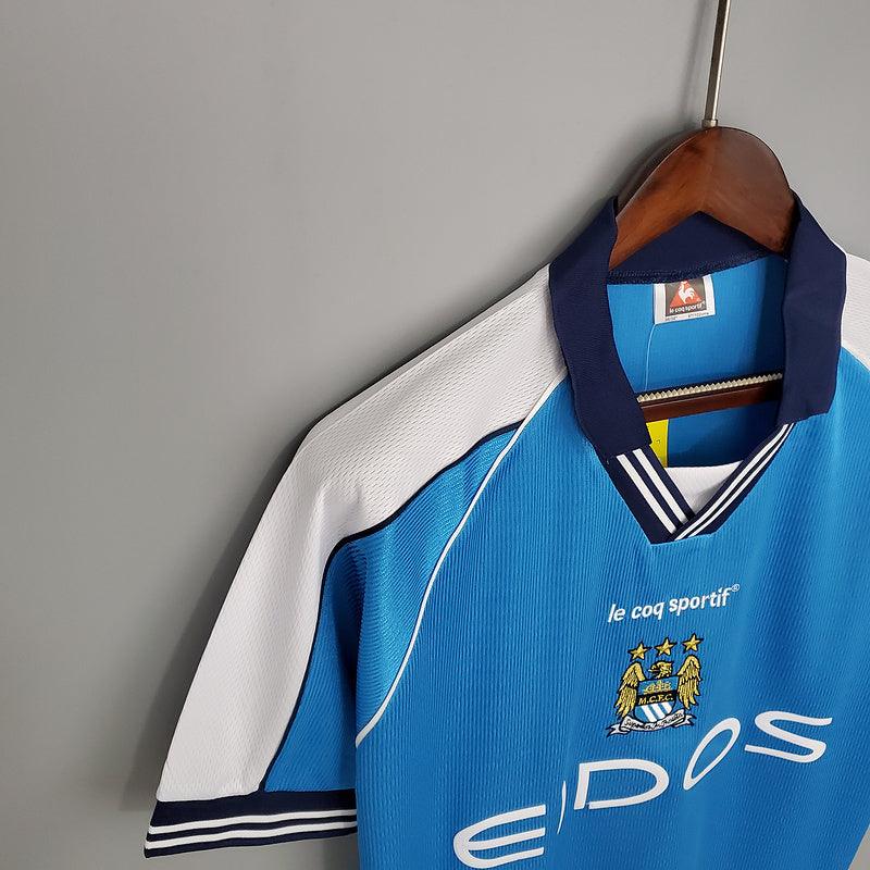 Camisa Manchester City Retrô 1999/2001 Azul - DA Sports Oficial