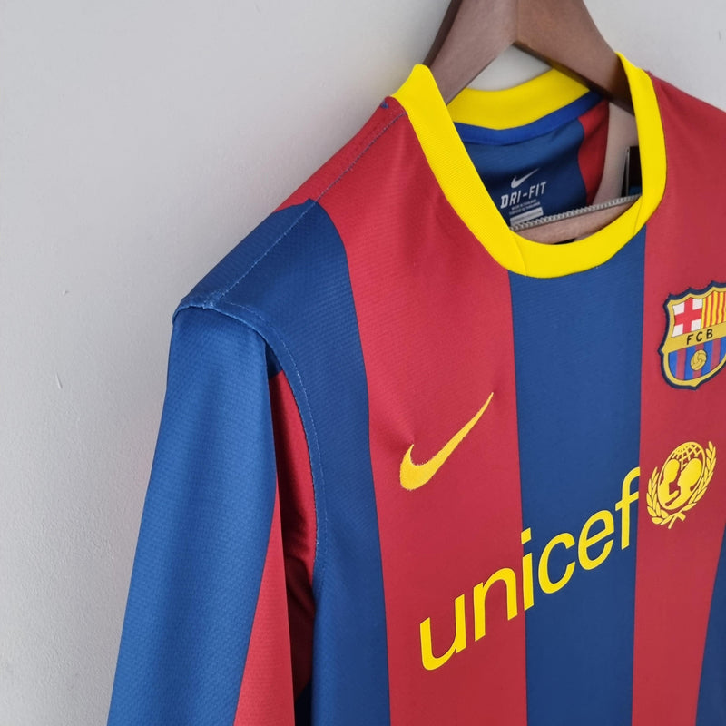 Camisa Manga Longa Barcelona 10/11 Nike - Grená - DA Sports Oficial