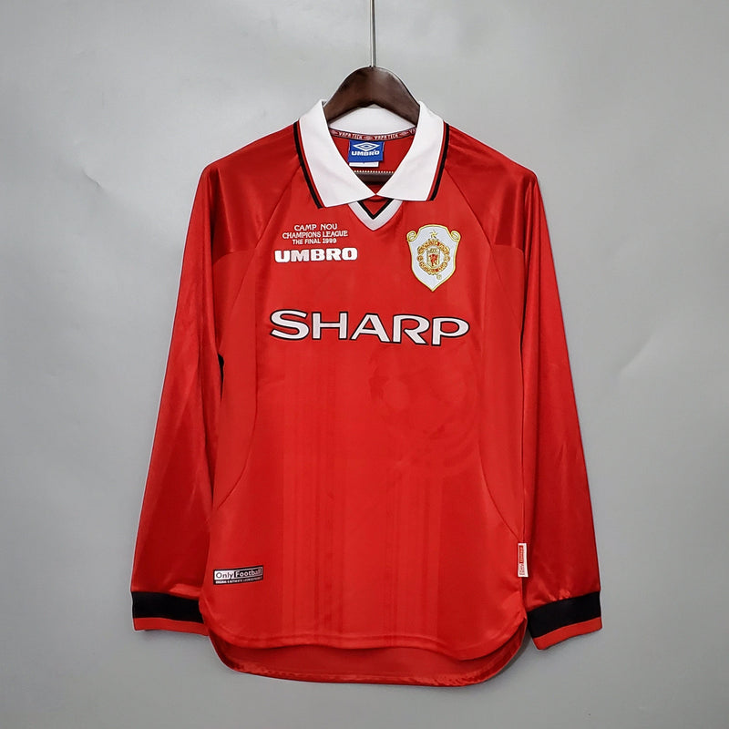 Camisa Manga Longa Manchester United 1999 Umbro - Vermelho - DA Sports Oficial