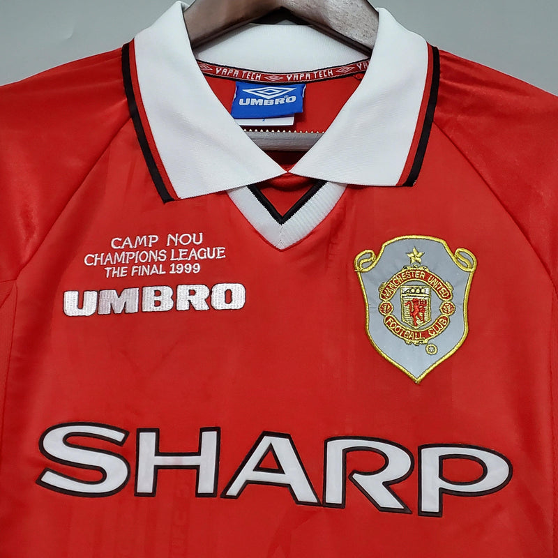 Camisa Manga Longa Manchester United 1999 Umbro - Vermelho - DA Sports Oficial