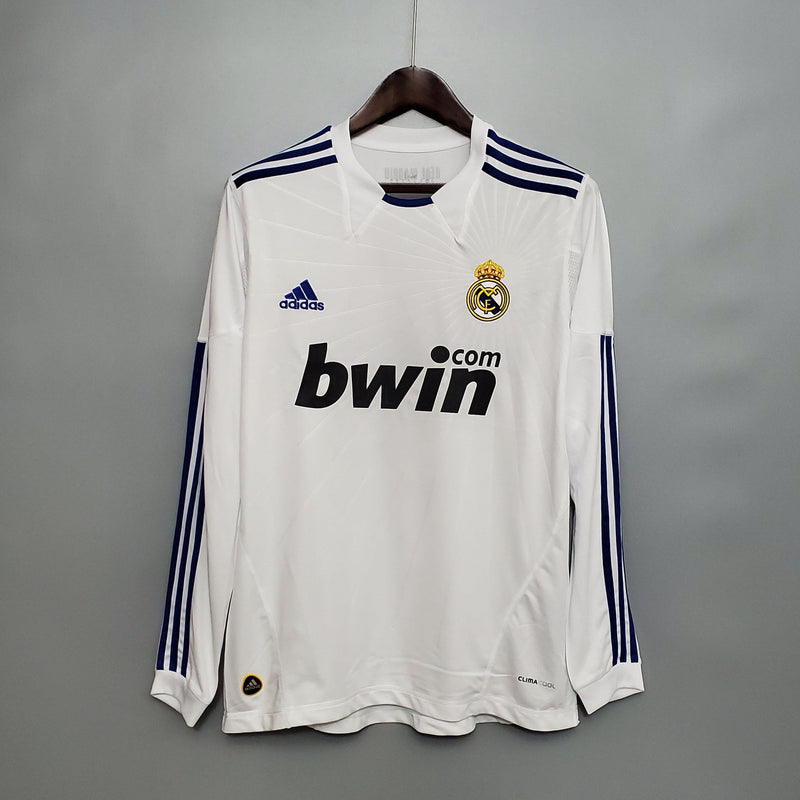 Camisa Manga Longa Real Madrid 10/11 Adidas - Branco - DA Sports Oficial