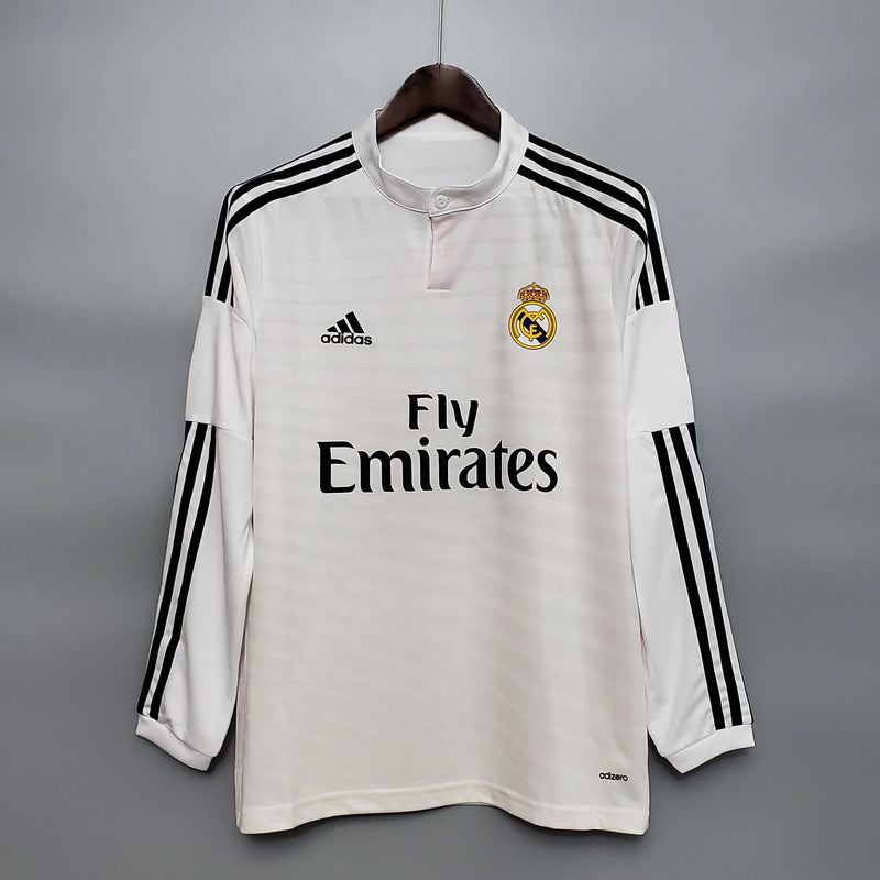 Camisa Manga Longa Real Madrid 14/15 Adidas - Branco - DA Sports Oficial