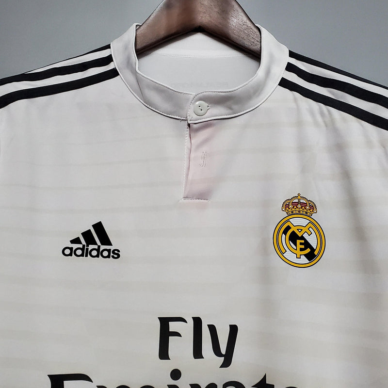 Camisa Manga Longa Real Madrid 14/15 Adidas - Branco - DA Sports Oficial