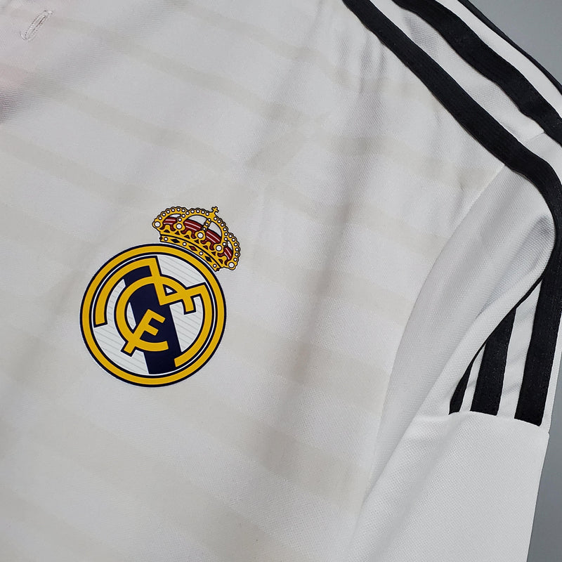 Camisa Manga Longa Real Madrid 14/15 Adidas - Branco - DA Sports Oficial