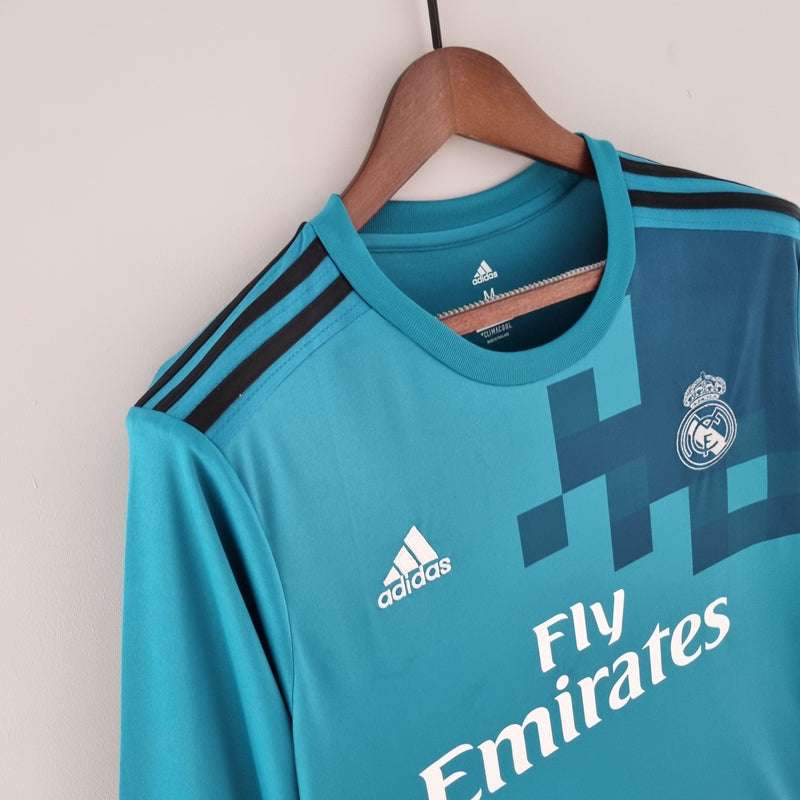 Camisa Manga Longa Real Madrid 17/18 Adidas - Azul - DA Sports Oficial