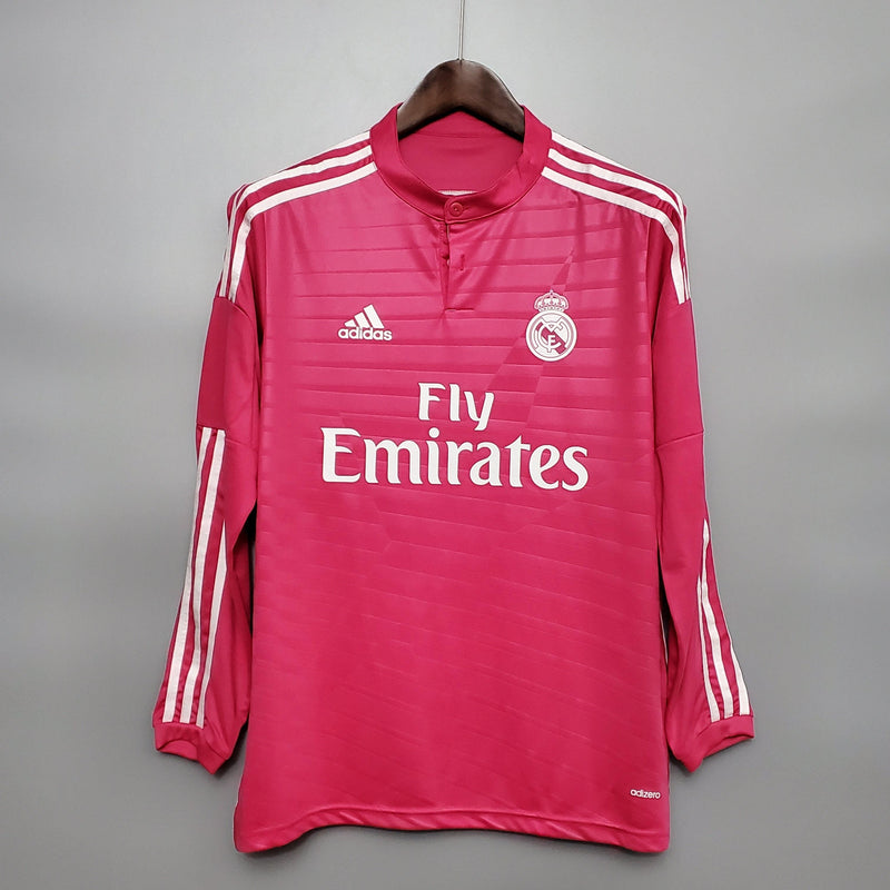 Camisa Manga Longa Real Madrid II 14/15 Adidas - Rosa - DA Sports Oficial