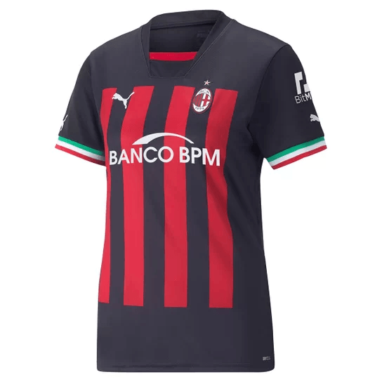 Camisa Milan Home 22/23 s/n° Torcedor Feminina - Vermelha - Loja da Seven