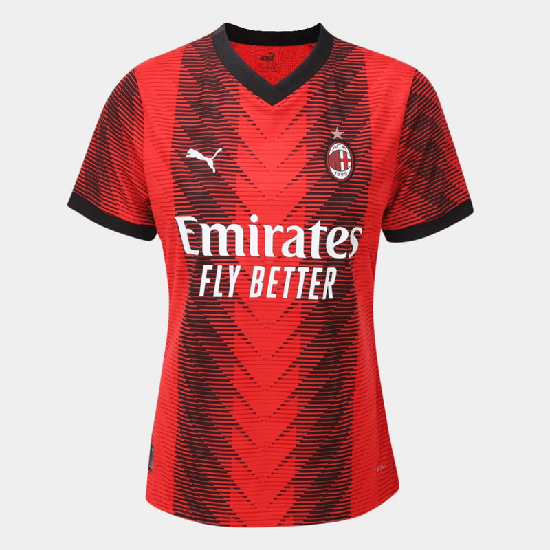 Camisa Milan Home 23/24 s/n° Torcedor Feminina - Vermelha - Loja da Seven