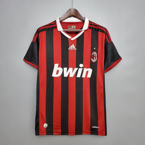 Camisa Milan Retrô 09/10 - Adidas - Vermelha e Preta - DA Sports Oficial